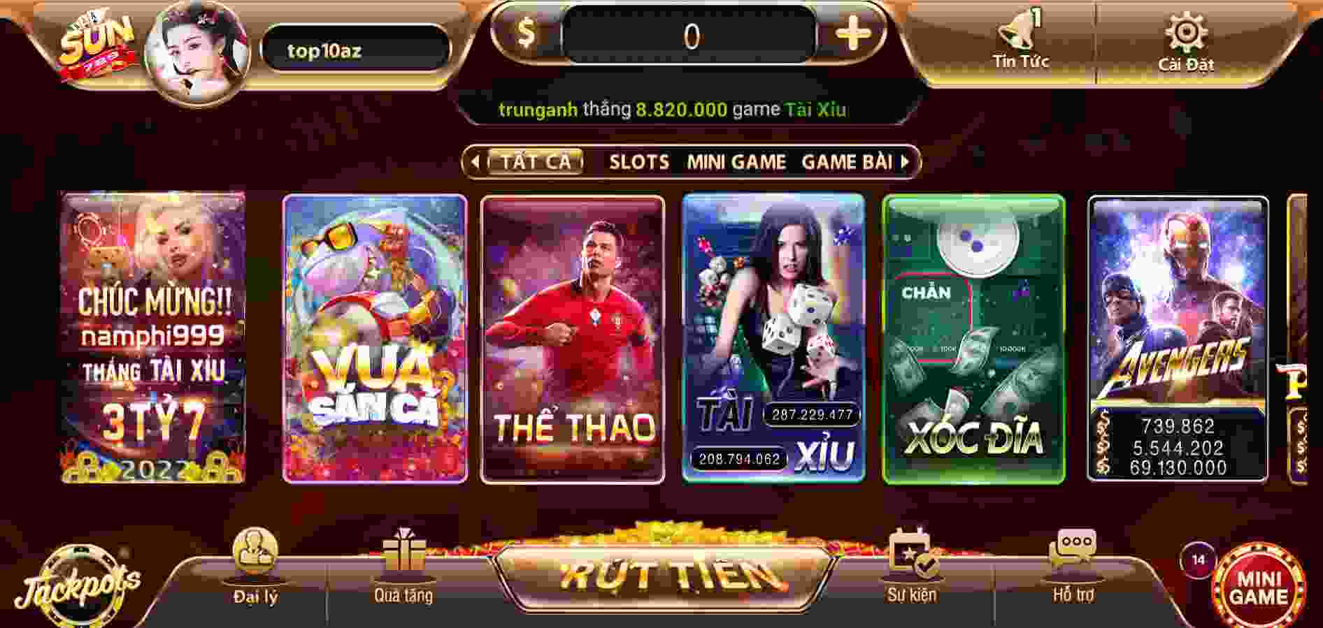 Những trò chơi phổ biến nhất trong Laucuagame Hall - Laucuagame